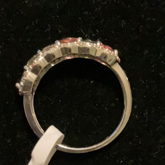 vintage Jtv docy814 9 ring .85CTW oval multi Tourmaline 50ctw round zirc… - Picture 6 of 8